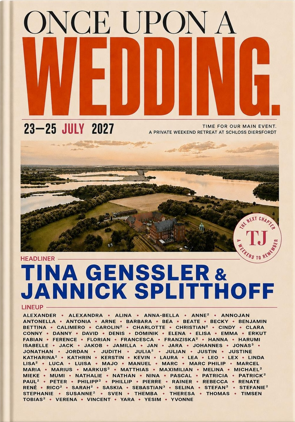 Buchcover: Once Upon a Wedding – Tina & Jannick, 23.–25. Juli 2027